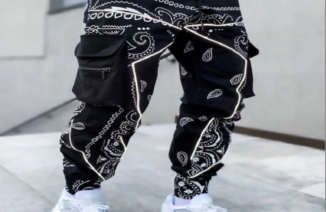 Harem Pants Men Harajuku Street Cargo Pants Jogging Trouser Loose Multi-Pockets
