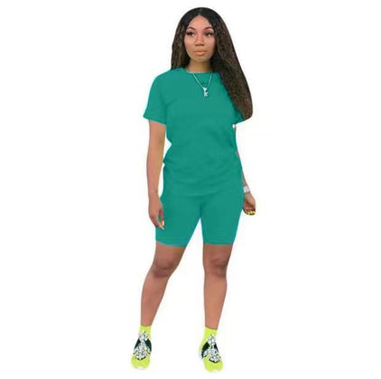 Custom Outfits Women T Shirt and Short Sets Summer 2 Two Piece Short