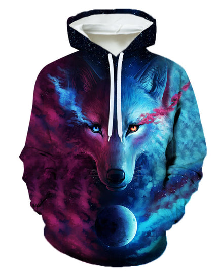 3D Digital Printing Hooded Pocket Pullover Hooded Men's Sweater Custom Hoodies