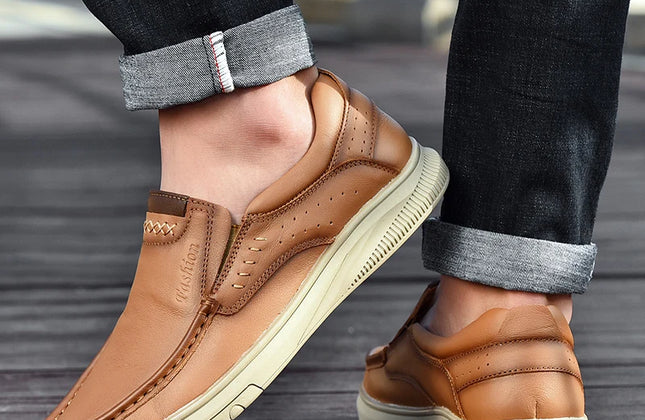 Italian Handmade Working Comfortable Office Men Genuine Leather