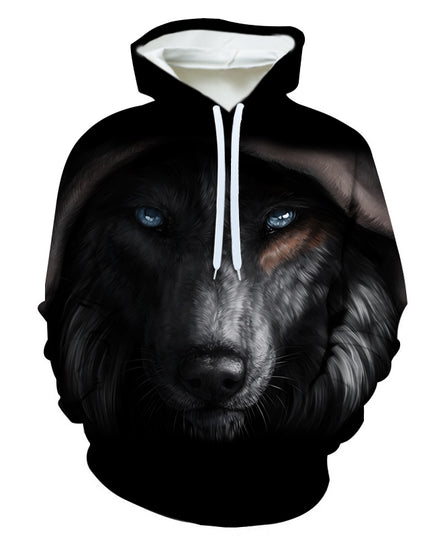 3D Digital Printing Hooded Pocket Pullover Hooded Men's Sweater Custom Hoodies