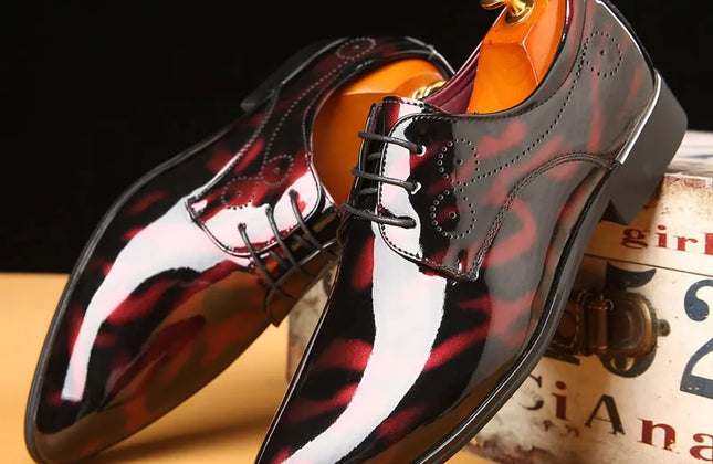Patent Leather Oxford Shoes for Men Dress Shoes Men Formal Shoes Pointed