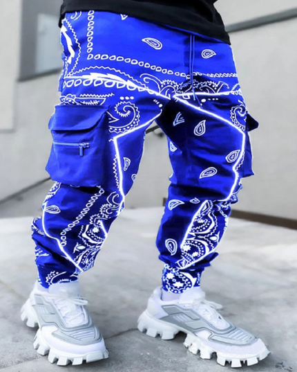 Harem Pants Men Harajuku Street Cargo Pants Jogging Trouser Loose Multi-Pockets
