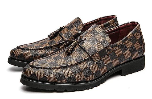 Men Business Casual Pu Leather Loafers for Man Slip on Formal Office Official