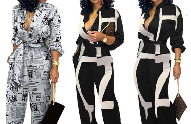 Old 2021 Woman Long Sleeve Jumpsuit and Romper
