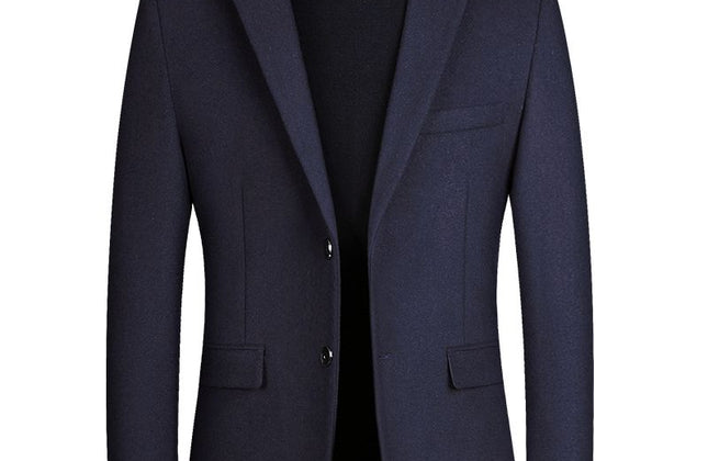 Thicken Men's Suit Jacket One Button Slim Fit Sport Coat Woolen Jacket