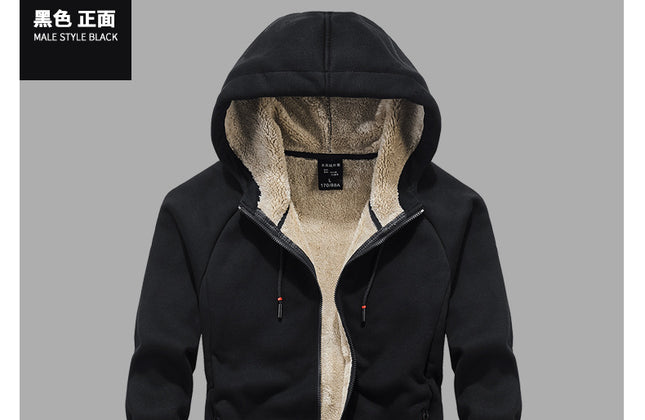 Winter Men Coat Cotton Padded Hooded Outwear Men's Cotton Plus Size