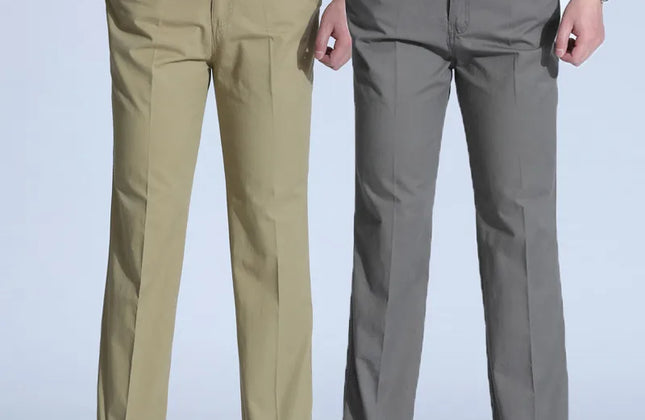 Spring and Summer Brand Men's Trousers Middle-Aged Men Trousers Thin Casual