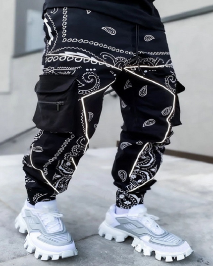 Harem Pants Men Harajuku Street Cargo Pants Jogging Trouser Loose Multi-Pockets