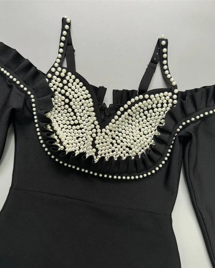 High Quality Beading Women Celebrity Long Maxi Party Night