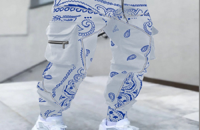 Harem Pants Men Harajuku Street Cargo Pants Jogging Trouser Loose Multi-Pockets