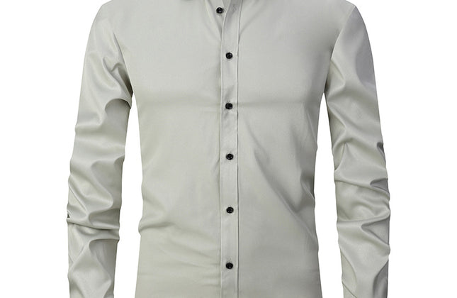 2025 Fashion Vintage Solid White Spandex Long Sleeve