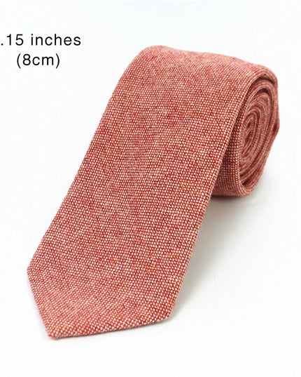 KAMBERFT Solid Color Cashmere Wool Necktie and Pocket Square Tie Clip Sets