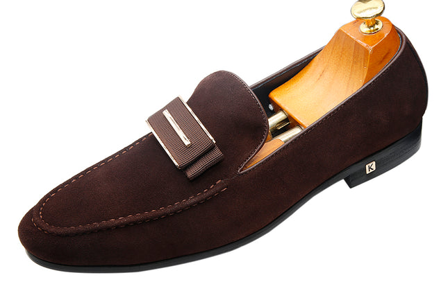 Chinese Shoe Factory 100% Handmade Leather Shoes Italian Style Suede Men Loafer