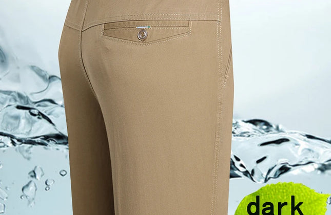 Spring and Summer Brand Men's Trousers Middle-Aged Men Trousers Thin Casual