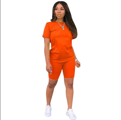 Custom Outfits Women T Shirt and Short Sets Summer 2 Two Piece Short