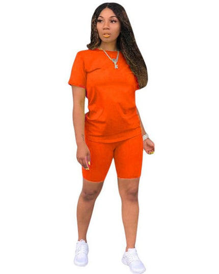 Custom Outfits Women T Shirt and Short Sets Summer 2 Two Piece Short