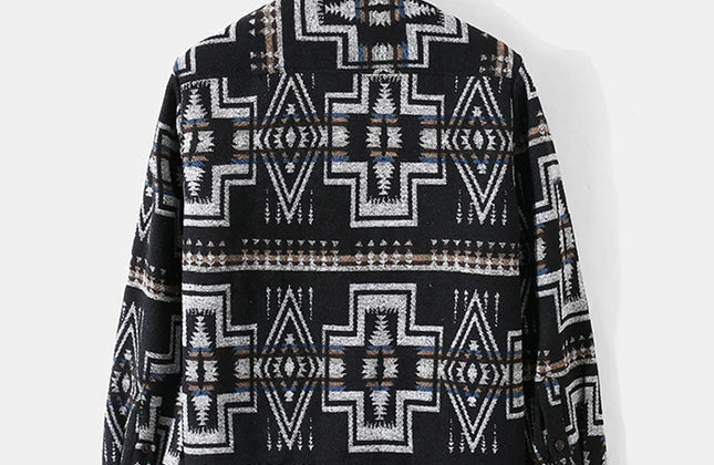 Mens Long Sleeve Custom Labels Wool Warm Coating Camouflage Fashion Casual