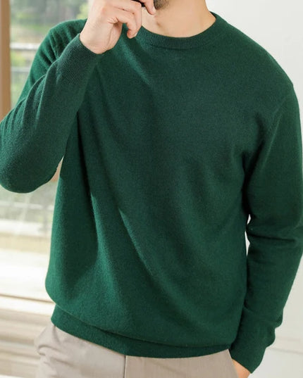 Men’s Custom Logo Knit Sweater – Casual Long Sleeve Pullover