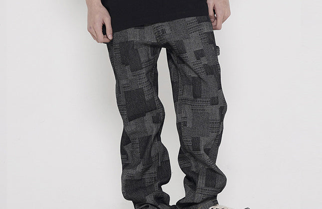 Black Stacked Personality Jeans Men Hot Selling Jeans Pants for Men PUNK