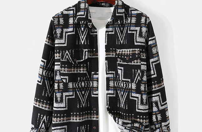 Mens Long Sleeve Custom Labels Wool Warm Coating Camouflage Fashion Casual