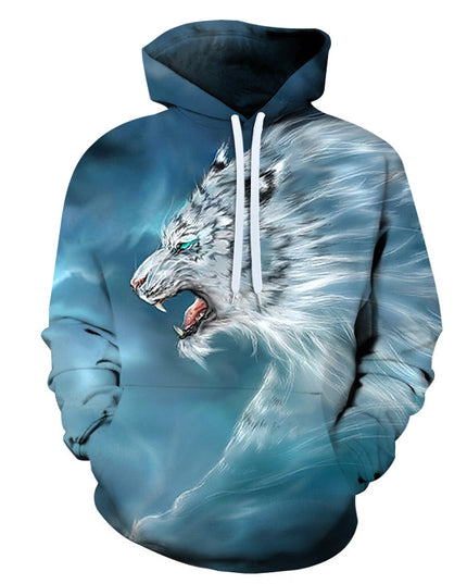 3D Digital Printing Hooded Pocket Pullover Hooded Men's Sweater Custom Hoodies