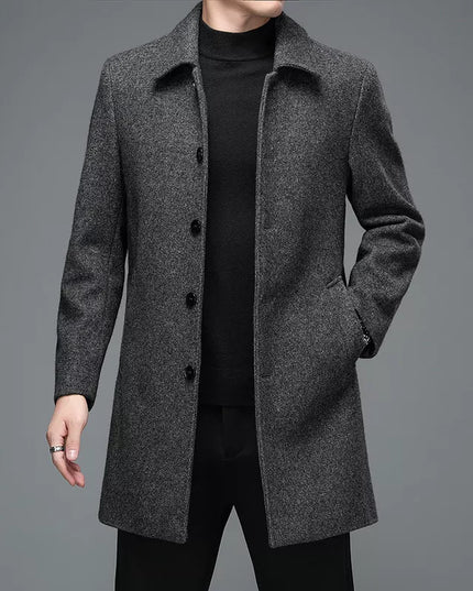 High Quality Mens Winter Jackets and Coats Business Casual Woolen Jackets