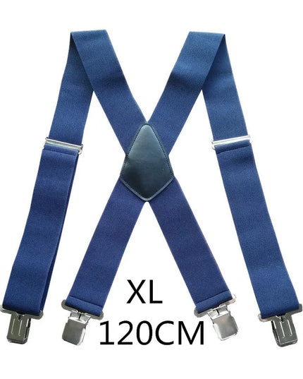 Plus Size 50mm Wide Men Suspenders High Elastic Adjustable
