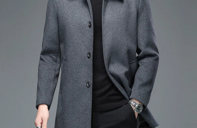 High Quality Mens Winter Jackets and Coats Business Casual Woolen Jackets