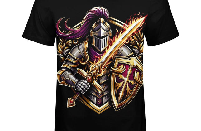 Men's Bold Templar Knight Cotton T-Shirt