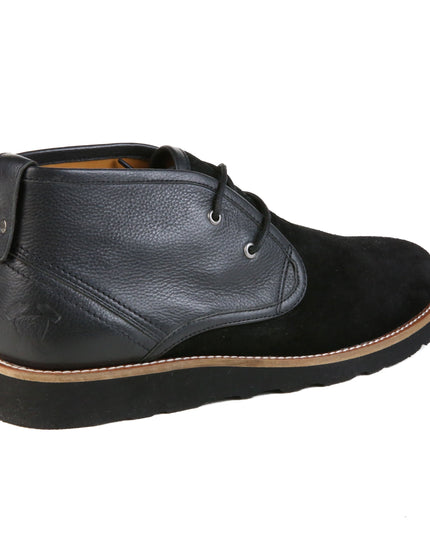 La botte Nolan Desert | Botte homme en cuir noir et daim