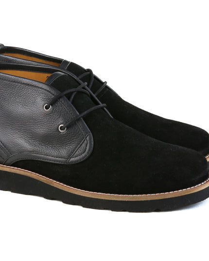 La botte Nolan Desert | Botte homme en cuir noir et daim
