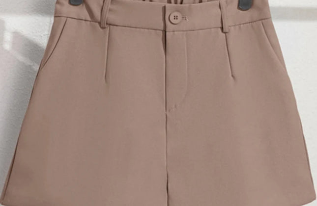 Sungtin Office Lady High Waist Shorts Women Wide Leg Short Pants