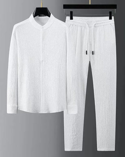 Spring Summer New Fashion Suit Men Long Sleeve Casual Shirts