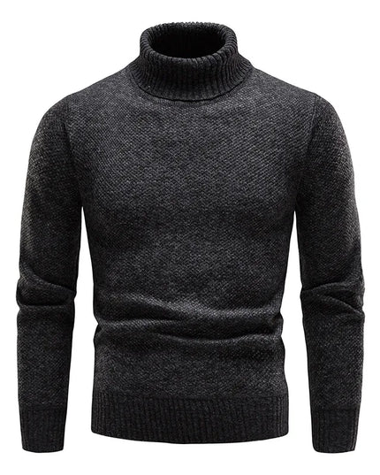 Brand Men Turtleneck Sweaters and Pullovers 2023 New Fashion Knitted Sweater