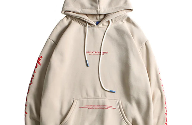 Men Hip Hop Hoodie Sweatshirt Retro Painting Print