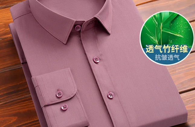 Fashion Blue Black White Mens Dress Shirts for Man Long Sleeved Shirt