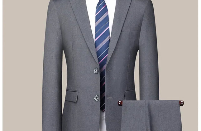 Mens Wedding Suit Set - Slim Fit Formal Attire - Constantin & Crys