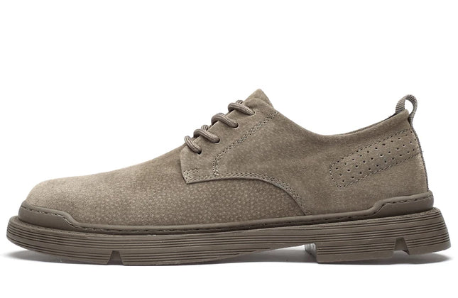 New Genuine Leather Casual Shoes Men Suede Oxfords Men Breathable Flats Shoe