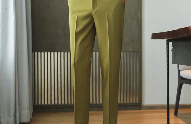 Dress Pants for Men High Quality Korean Luxury Clothing Drape Suit Pants