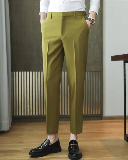 Dress Pants for Men High Quality Korean Luxury Clothing Drape Suit Pants