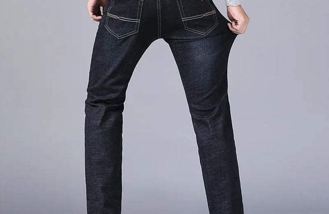 New Men Classic Jeans Jean Homme Pantalones Hombre Men Mannen Soft Black Biker