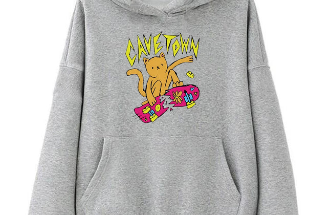 Cavetown Cat Hoodie Kawaii Cartoon Printed Sweatshirts Casual Long Sleeve