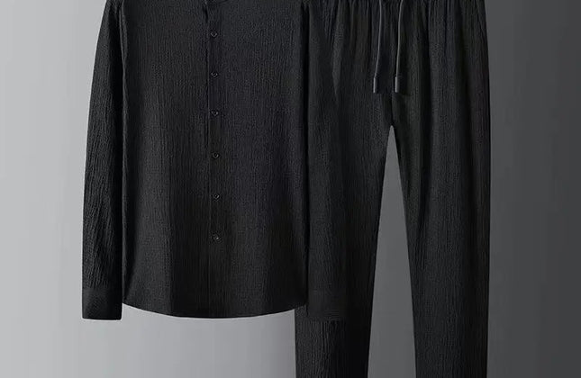 Spring Summer New Fashion Suit Men Long Sleeve Casual Shirts