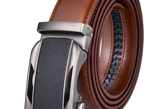 Men's Ratchet Belt with Automatic Buckle