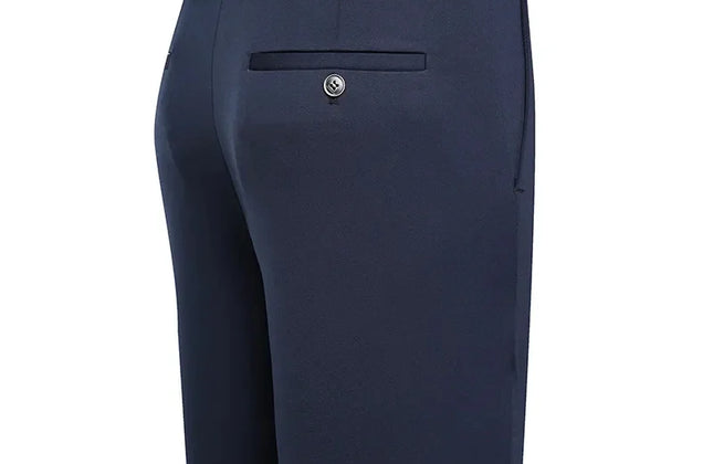 Men's Trousers Summer Thin Business Casual Pants Classic Solid Color Elastic