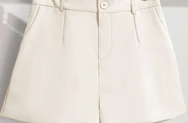 Sungtin Office Lady High Waist Shorts Women Wide Leg Short Pants