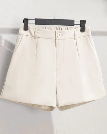 Sungtin Office Lady High Waist Shorts Women Wide Leg Short Pants