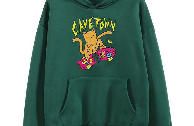 Cavetown Cat Hoodie Kawaii Cartoon Printed Sweatshirts Casual Long Sleeve
