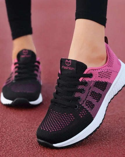 Fashion Woman Vulcanize Shoes Platform Casual Sneakers Women Shoes Flats Mesh